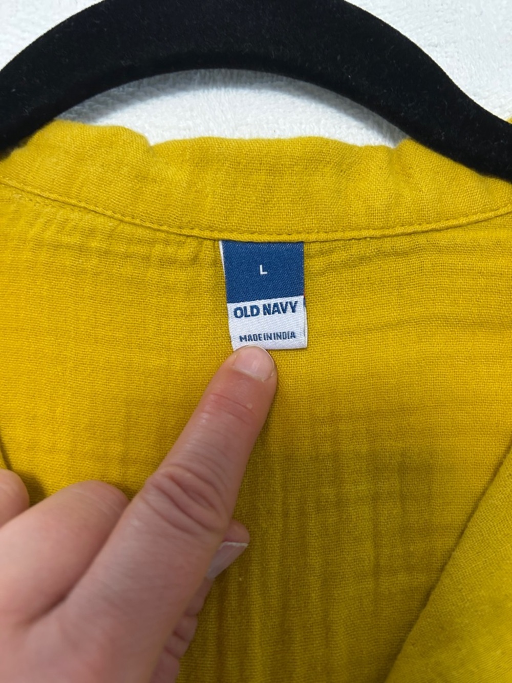 Old Navy Mustard Short-Sleeve Gauzey Button-Down Shirt 100% Cotton - Picture 2 of 4